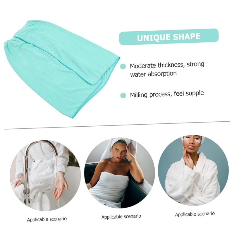 LABRIMP Comfortable Shower Wrap for Women Absorbent Bath Towel with