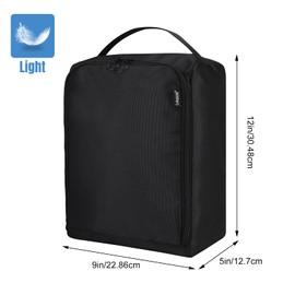 Gloppie Shoe Bags Travel Pouch (2 Pack) - Large Shoes Storage Bag Organizer, Black - Perfect for Men, Women, Business Trips & Gym
