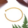 Gold Bracelets for Men 3mm Gold Plated Cuban Link Chains