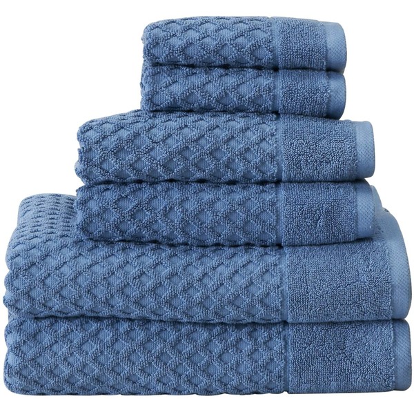 Simpli-Magic 79454 Diamond Bath Towels Set, 6 Piece Set, 2