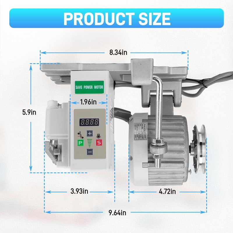 Servo Motor Sewing Machine,Brushless Servo Motor with Controller and Foot