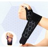 LUVILS Sports Honeycomb Wrist Support Breathable Elastic Band Black Right