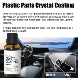 XIRUJNFD Crystal Coating for Car Plastic Parts, Crystal Coating Plastic Restorer, Plastic Parts Crystal Coating, Coating Agent for Automotive Plastics (2 Set)
