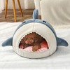 Cat Cave Mat House Shark Shaped Warm Versatile Decorative Cozy