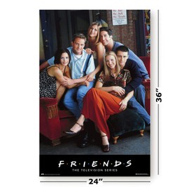 POSTER STOP ONLINE Friends - TV Show Poster (The Friends on Couch at Central Perk Cafe) (Size: 24 x 36)