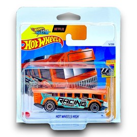 Hot Wheels High (Orange Let's Race) 1/5 HW Fast Transit - 2024-5/250 (Short Card) - includes a KLAS Car Keeper Protector Case - HTD52