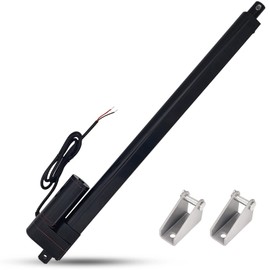 JQDML 16 Inch 16" Stroke IP65 Waterproof Electric Linear Actuator Heavy Duty 12V 3000N/660lbs Speed 0.2"/sec with Mounting Bracket for Recliner TV Table Lift Massage Bed Electric Sofa