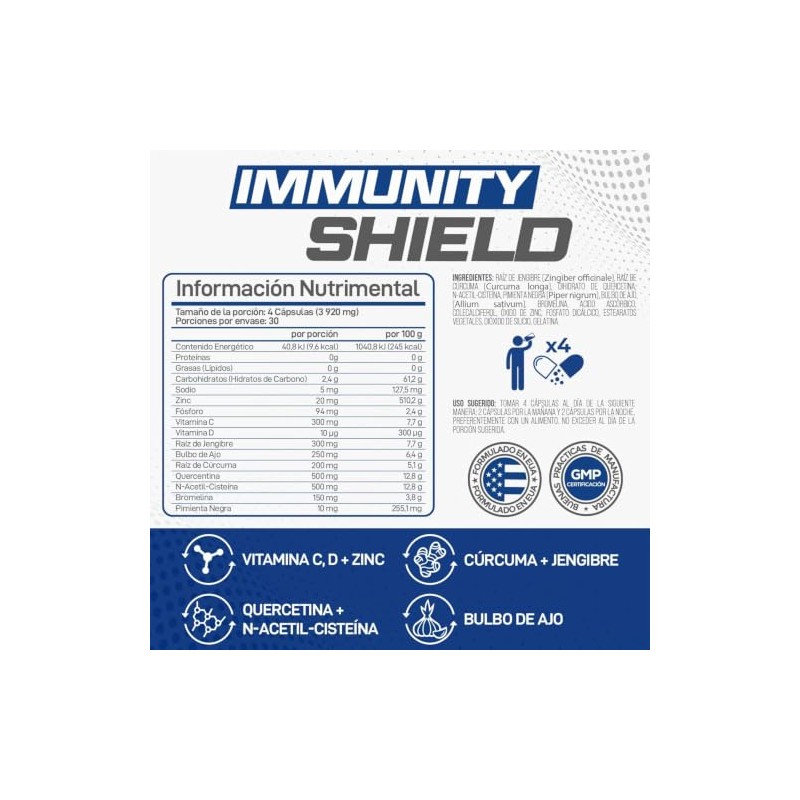 Forzagen | Essentials Immunity Shield | 3920 mg | 120
