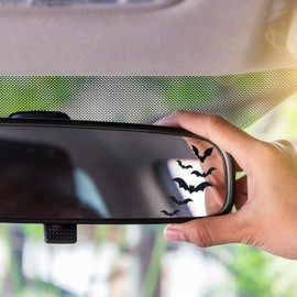 2 x Rear View Mirror Decal | Bat Decals for Cars | Vanity Mirror Decal | Bats Stickers Cute | Miniature Car Decal Sticker | Rearview Mirror Decals | Spooky Rear View Mirror Accessories | Witchy Gifts