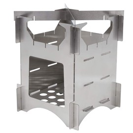 Stainless Steel Wood Stove, Portable Folding Outdoor Camping Stove, Super Ventilation Lightweight Wood Burning Camp Stove for Backpacking Hiking Picnic, Easy to Carry Store