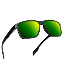 BONDDI Sunglasses for Men Women Polarized Sunglasses with UV400 TR90 Frame for Running, Driving and Other Outdoor Sports Activities, Green