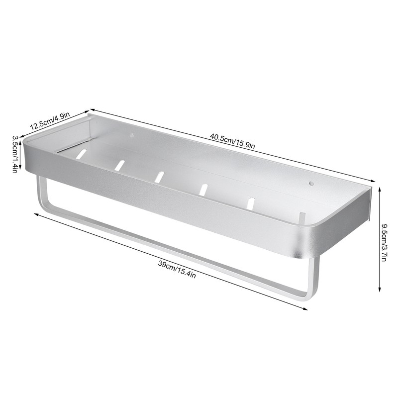 WallMounted Storage Rack Shower Shelf Multifunctional Storage Holder for Kitchen