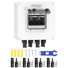 DIHOOL Solar Panel Disconnect Switch 2 String PV Disconnect 30 Amp DC Circuit Breaker Box 2 in 2 Out