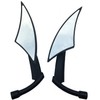 MotorToGo 1Pair Black CNC Spear Sickle Motorcycle Mirrors Compatible for