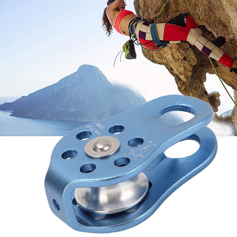 Climbing Single Pulley Al Mg Alloy Fixed Eye Single Rope