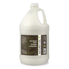 Nature's Oil Unscented Body Lotion Base, 1 Gallon, Hydrating, Gentle Body and Hand Lotion, Hypoallergenic, Non-Greasy