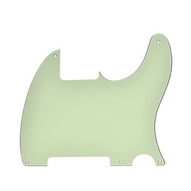 KAISH 5 Hole Tele Blank Guitar Pickguard Tele Pick Guard Scratch Plate for Telecaster Esquire Mint Green 3 Ply