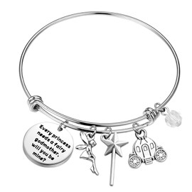 Pliti Every Princess' Fairy Godmother Bracelet - Christening Godmother Gift: 'Will You Be Mine?'