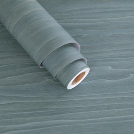 Wallderful Light Blue Wood Grain Contact Paper Peel and Stick Wallpaper Wood Countertop Wrapping Paper Self Adhesive Stick on Wallpaper Blue Waterproof Textured Contact Paper for Kitchen Cabinet Liner