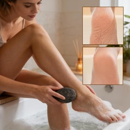 Piedra Pómez Volcánica Natural para Pies,Raspador Natural Portátil De Dos Lados Exfoliante para Pies Para Piel Seca Áspera Dura Agrietada para Hogar Spa Lavado y Cuidado en Viaje
