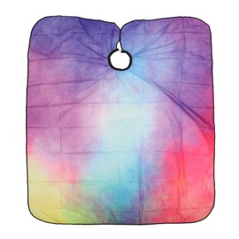 Capa de Corte de Pelo Profesional, Capa de Salón con Hebilla para el Cuello, Impermeable, Resistente a las Manchas, Delantal de Peluquero con Estampado Tie Dye, Capa de