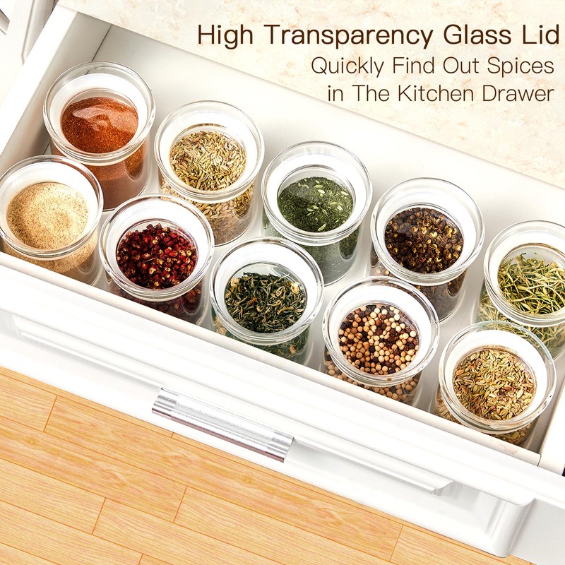 ZENS 10oz Glass Jars with Airtight Lid, 4 Pack Glass
