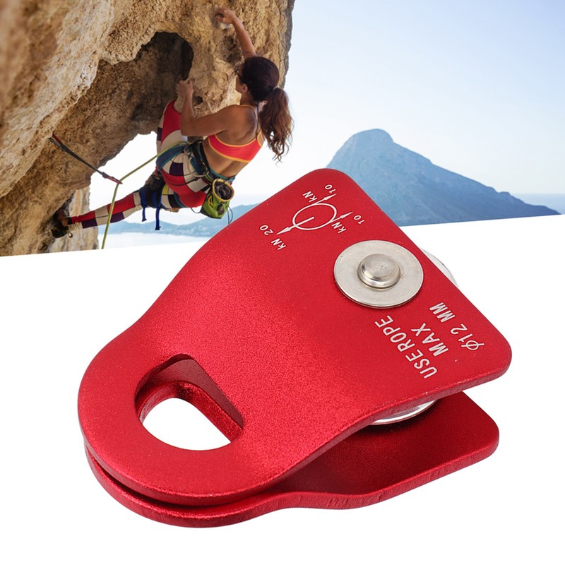 20KN Climbing Pulley Aluminum Mg Alloy Downhill Side Plate Single