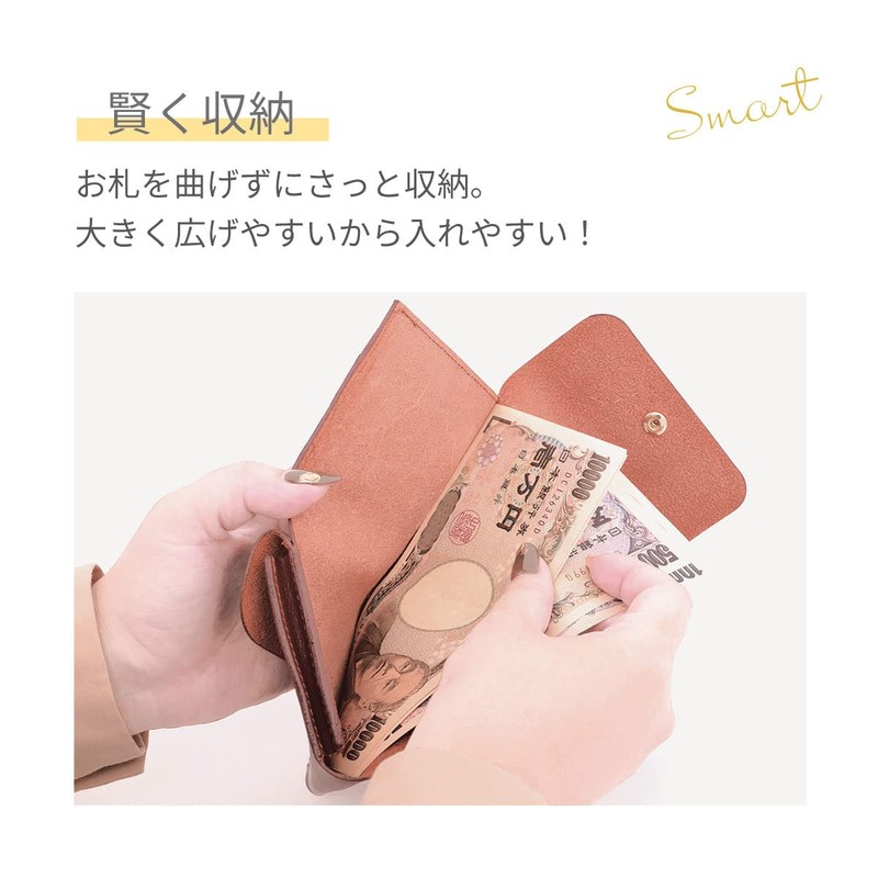 RafiCaro Women's Bifold Wallet, Genuine Leather, Italian Leather, Flap, Mini