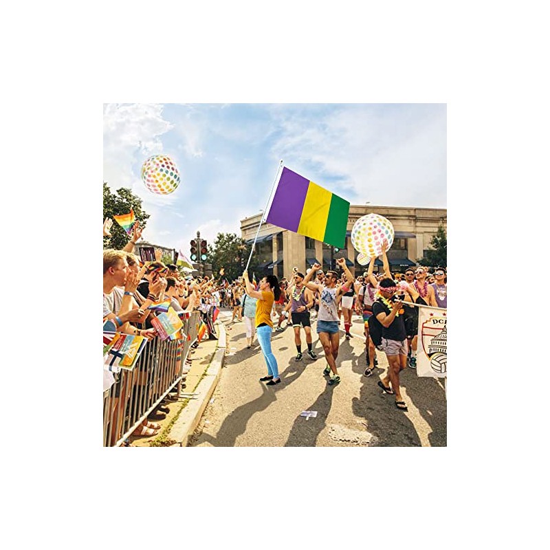 Mardi Gras Plain Flag 3x5ft Poly
