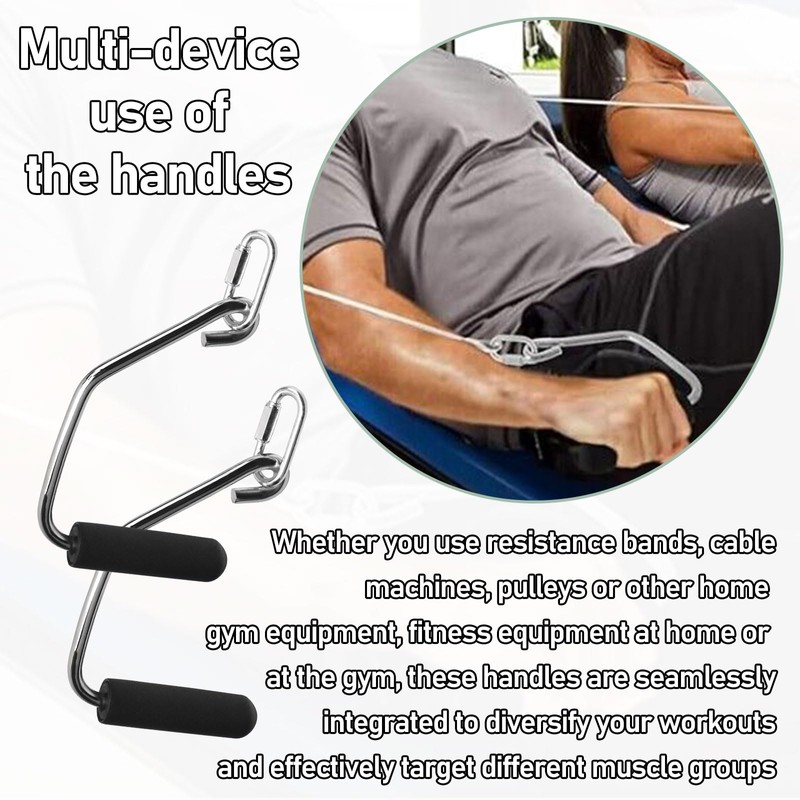 WHMYZHL Gym Accessories Open Ended Chrome Grip Handles for Total