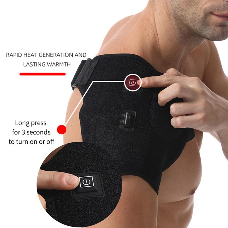 ITODA Electric Shoulder Support Cordless Heated Shoulder Massager Adjustable Heat