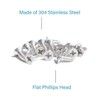 IMScrews 50pcs #14 x 3/4" (19mm) Stainless Flat Head Phillips