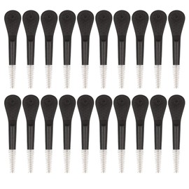20pcs Sound Aid Vent Brush Black Handle Nylon Hair Sound Amplifier Tube Cleaning Tool for Earbuds