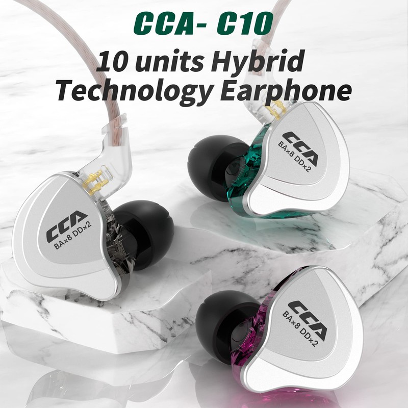 CCA C10 Better in Ear Headphones/Earphones Design HiFi Five Drivers