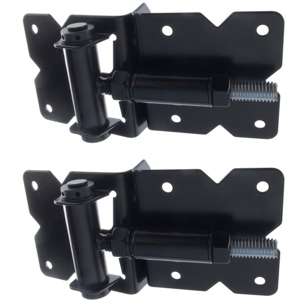 Self Closing Gate Hinge 2-Pack (Black Finish) |The Best Set