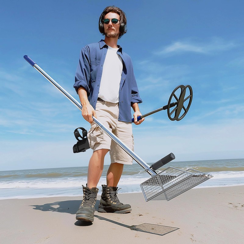 Viscogrip Sand Scoop for Metal Detecting, 304 Stainless Steel Sand