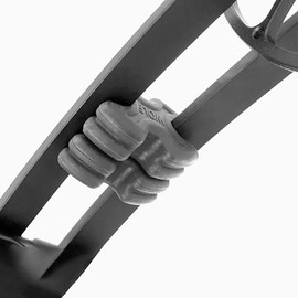 Namvo Pack of 4 Compound Bow Stabilizers Archery Rubber Loop Vibration Damper Bow Bow Accessories X Shaped Shock Absorbing Sliencer for Hunting Traing Black