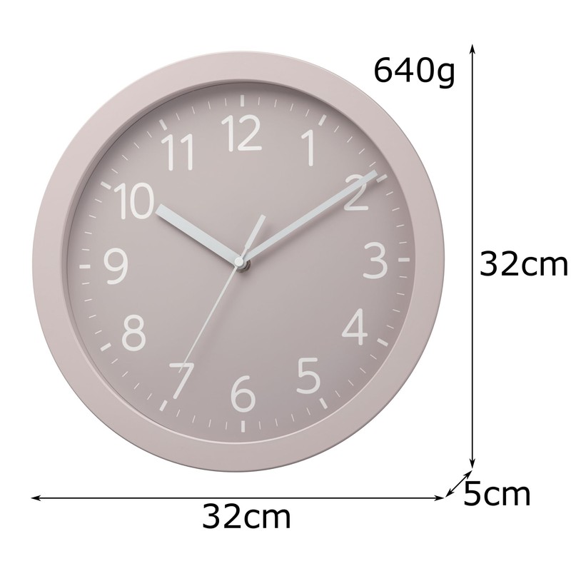 Rhythm (RHYTHM) Wall Clock, Analog Quartz Silent Continuous Second Hand