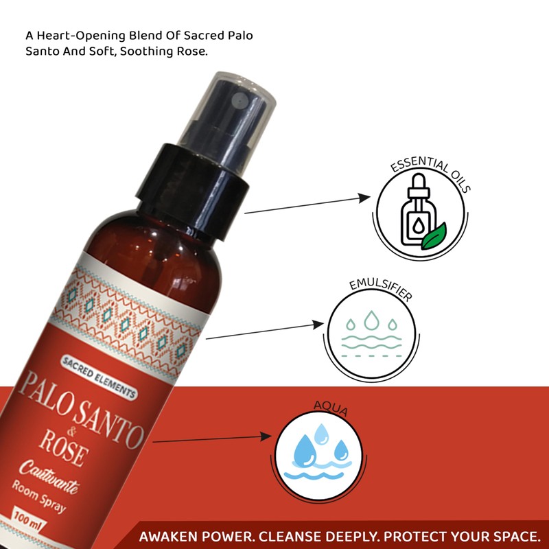 Sacred Element's Palo Santo & Rose Room Spray | Natural