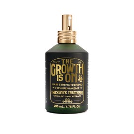 The Growth is On Organic Hair Growth Oil – Cold-Pressed Castor, Rosemary, Ginger & Botanical Blend – Scalp Treatment for Thicker, Fuller Hair – 200ml