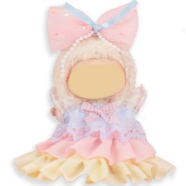 Pink Doll Clothes, 17cm Dolls Outfit Set with Bow , Luxury Chic Style High-End Fashion Suitable Doll Accessories (No Doll)