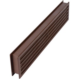 HVAC OV 17.7" x 3.6" Inch Door Air Vent Grille Two Sided Ventilation Cover - Brown - Overflow Ventilation Grill - Door Vent Cover - Free AIR Flow Between Rooms - Package of 2-450mm x 92mm
