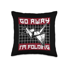 Best Easy Origami Crane Paper Gifts For Beginners Go Away Paper Crane Folding Owl Master Origami Throw Pillow, 16x16, Multicolor