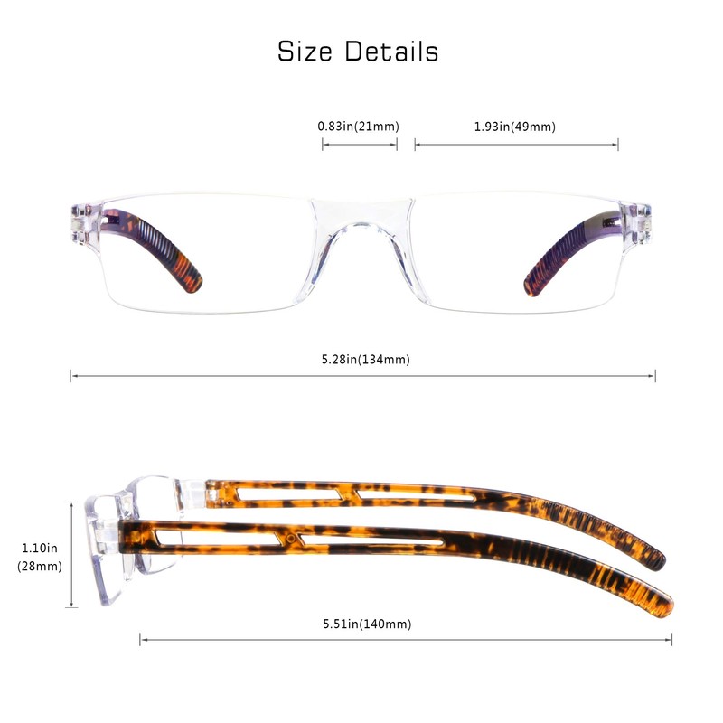 LifeArt Blue Light Blocking Reading Glasses, 2 or 4-Pack Men’s