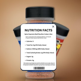 Spice Supreme Bouillon Cubes Beef and Chicken 1.8oz Pack of 2 with Extra Erbies Spoon