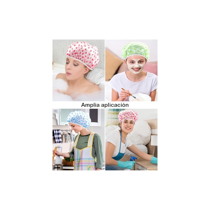 Gorras Baño Mujer Ducha Reutilizables Diseño Elegante Ajuste Cómodo Protección