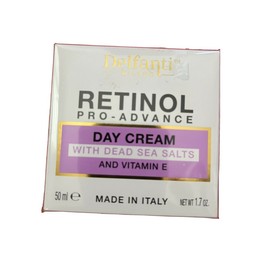 DELFANTI MILANO RETINOL PRO-ADVANCE DAY CREAM W.DEAD SEA SALTS&VITAMIN E 1.7floz