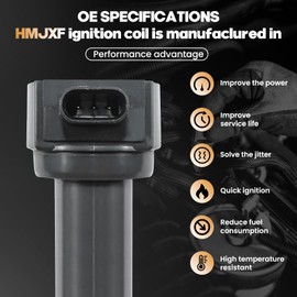 HMJXF Ignition Coil UF502 UF609 C1522 Compatible with Dodge Charger Nitro Grand Carava Replaces 7B0905715D 4606869AB - 2.7L 3.5L 3.7L 3.8L 4.0L 5.7L 6.1L V6 V8 Engines - 1 Pack