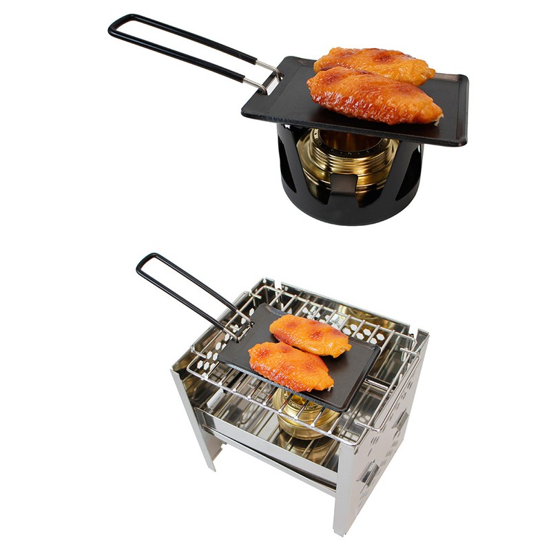 Mini Barbecue Tray Iron Portable Compact Easy to Clean BBQ