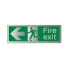 VSafety Fire Exit-Fire Exit Arrow Left Sign - 300mm x